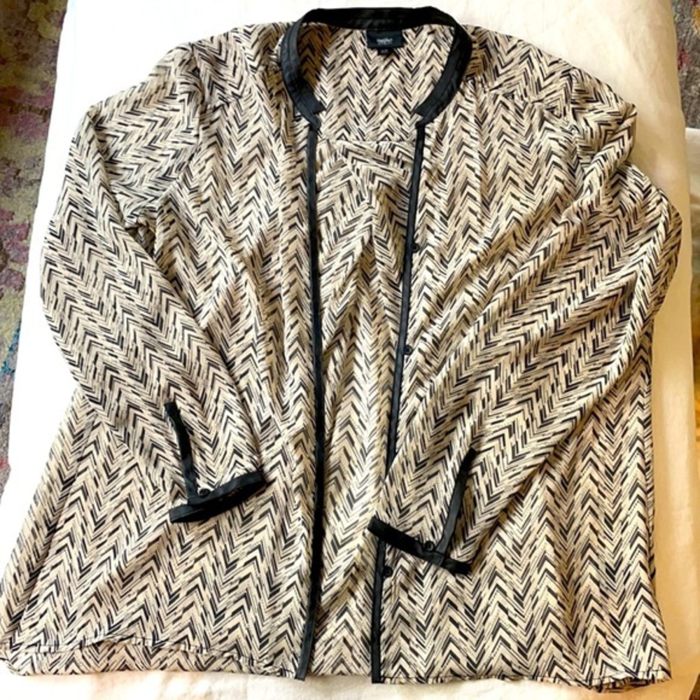 Women large sheer blouse